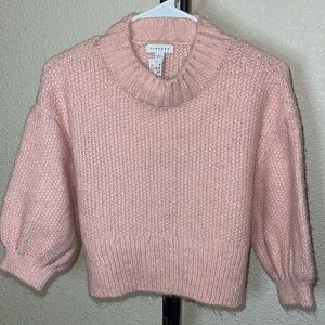 NWT TOPSHOP CROPPED SWEATER PINK SIZE8-10